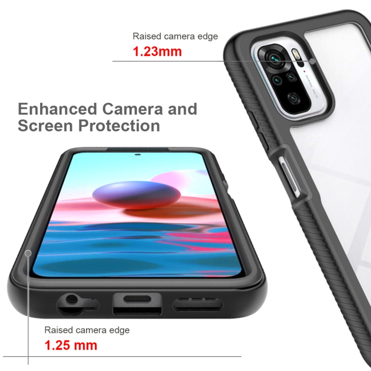 For Xiaomi Redmi Note 10 Starry Sky Solid Color Series Shockproof PC + TPU Protective Case(Black) - Xiaomi Cases by buy2fix | Online Shopping UK | buy2fix