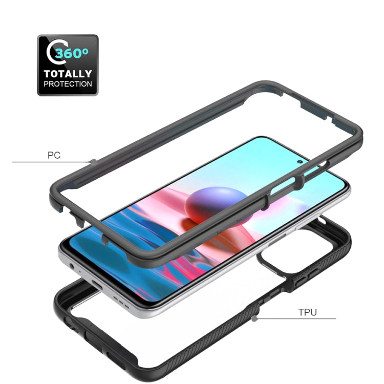 For Xiaomi Redmi Note 10 Starry Sky Solid Color Series Shockproof PC + TPU Protective Case(Black) - Xiaomi Cases by buy2fix | Online Shopping UK | buy2fix