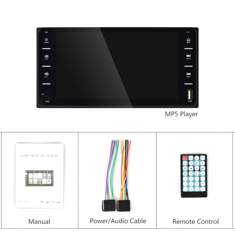 Q3160 7 inch Car Touch Capacitive Screen MP5 Player Support FM / TF / Mirror Link for Toyota Corolla - Car MP3 & MP4 & MP5 by buy2fix | Online Shopping UK | buy2fix