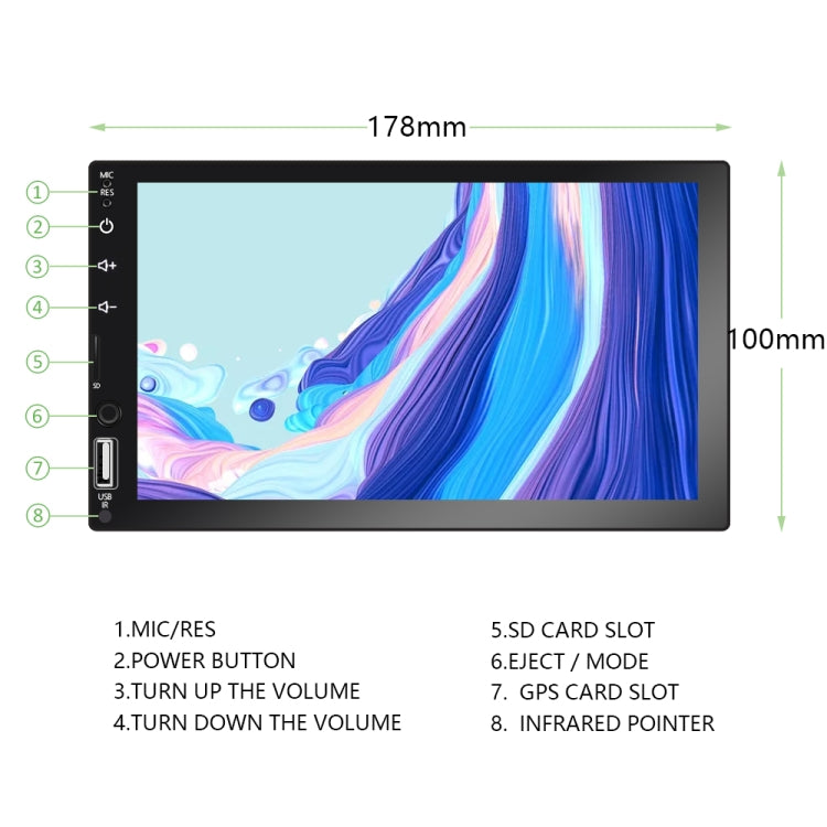 Q3161 7 inch Car MP5 Player Support FM / TF / Bluetooth with Remote Controler - Car MP3 & MP4 & MP5 by buy2fix | Online Shopping UK | buy2fix