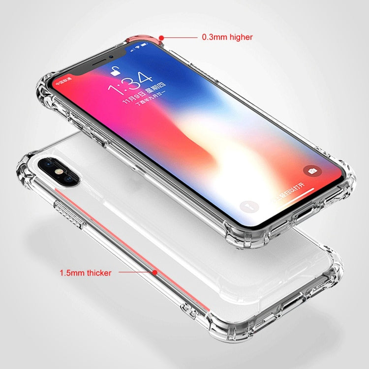 For iPhone X / XS Shockproof TPU Frame + Acrylic Back Panel Protective Case(White) - More iPhone Cases by buy2fix | Online Shopping UK | buy2fix