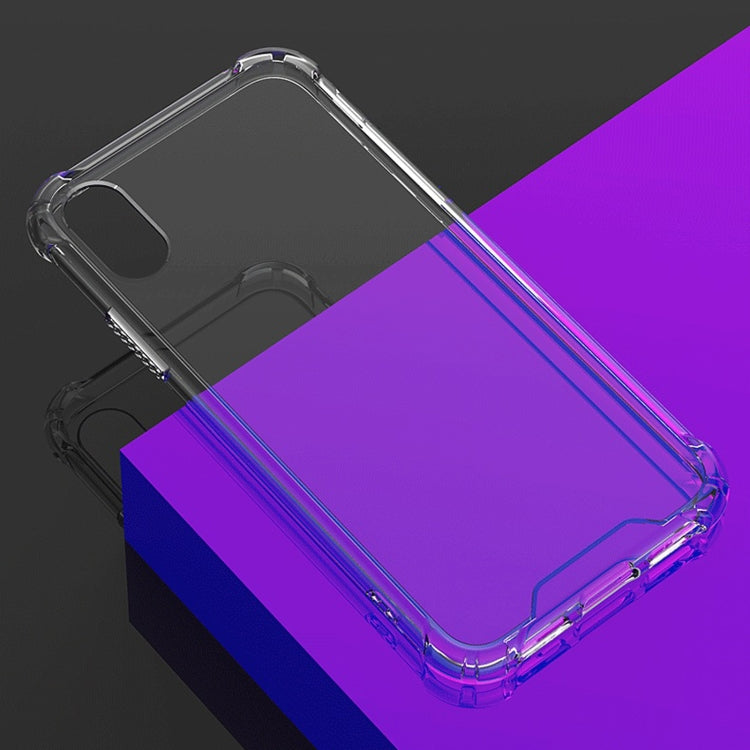 For iPhone XR Shockproof TPU Frame + Acrylic Back Panel Protective Case(White) - More iPhone Cases by buy2fix | Online Shopping UK | buy2fix