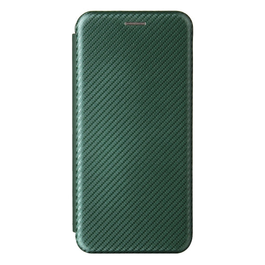 For Samsung Galaxy A22 4G Carbon Fiber Texture Horizontal Flip TPU + PC + PU Leather Case with Card Slot(Green) by buy2fix