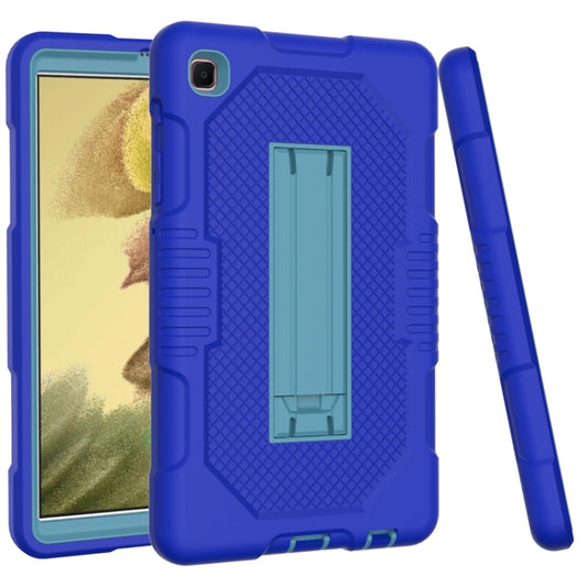 For Samsung Galaxy Tab A7 Lite T220 / T225 (2021) Contrast Color Robot Shockproof Silicone + PC Protective Case with Holder(Sapphire Blue) by buy2fix