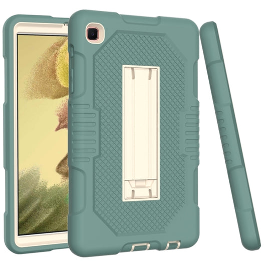 For Samsung Galaxy Tab A7 Lite T220 / T225 (2021) Contrast Color Robot Shockproof Silicone + PC Protective Case with Holder(Matcha Green) by buy2fix
