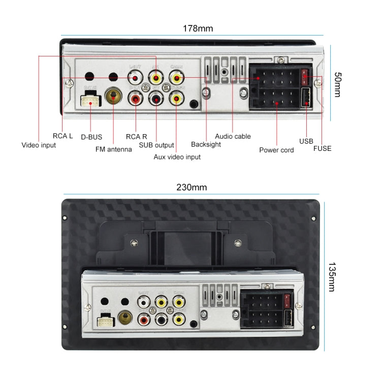 Q3366 Car 9-inch Touch HD Detachable Screen MP5 Support CarPlay / FM with Remote Controler - Car MP3 & MP4 & MP5 by buy2fix | Online Shopping UK | buy2fix