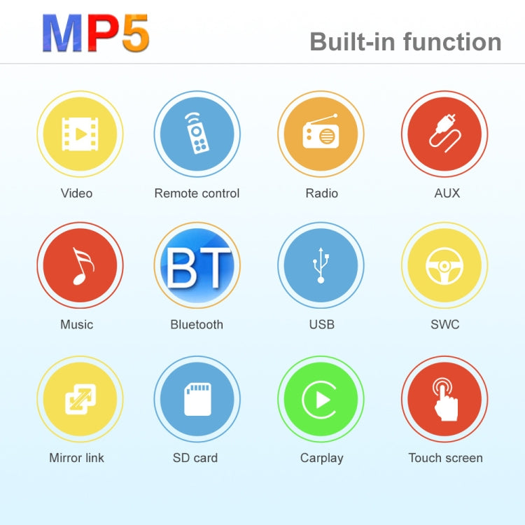 Q3366 Car 9-inch Touch HD Detachable Screen MP5 Support CarPlay / FM with Remote Controler - Car MP3 & MP4 & MP5 by buy2fix | Online Shopping UK | buy2fix