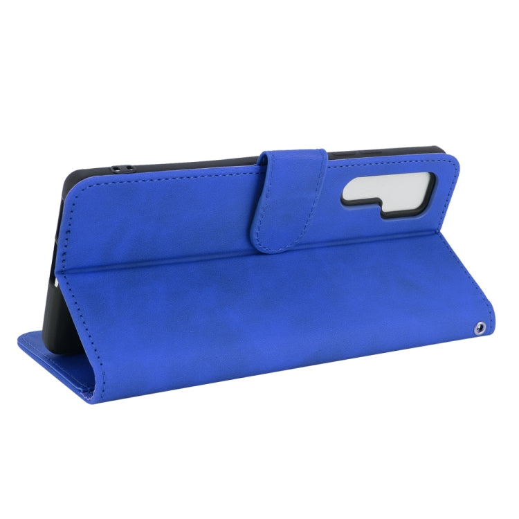 For TCL 20 Pro 5G Solid Color Skin Feel Magnetic Buckle Horizontal Flip Calf Texture PU Leather Case with Holder & Card Slots & Wallet(Blue) - TCL by buy2fix | Online Shopping UK | buy2fix