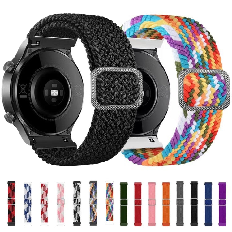 For Huawei Watch 3 / 3 Pro Adjustable Nylon Braided Elasticity Watch Band(Rainbow) by buy2fix