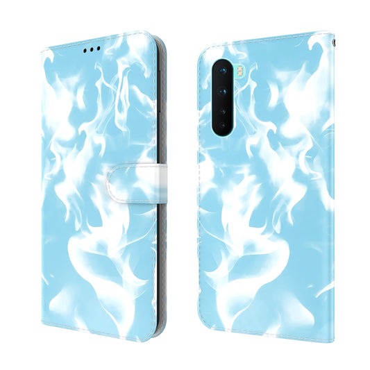 For OnePlus Nord Cloud Fog Pattern Horizontal Flip Leather Case with Holder & Card Slot & Wallet(Sky Blue) by buy2fix