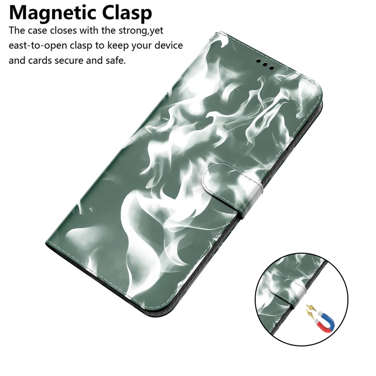 For Huawei P50 Cloud Fog Pattern Horizontal Flip Leather Case with Holder & Card Slot & Wallet(Dark Green) - Huawei Cases by buy2fix | Online Shopping UK | buy2fix