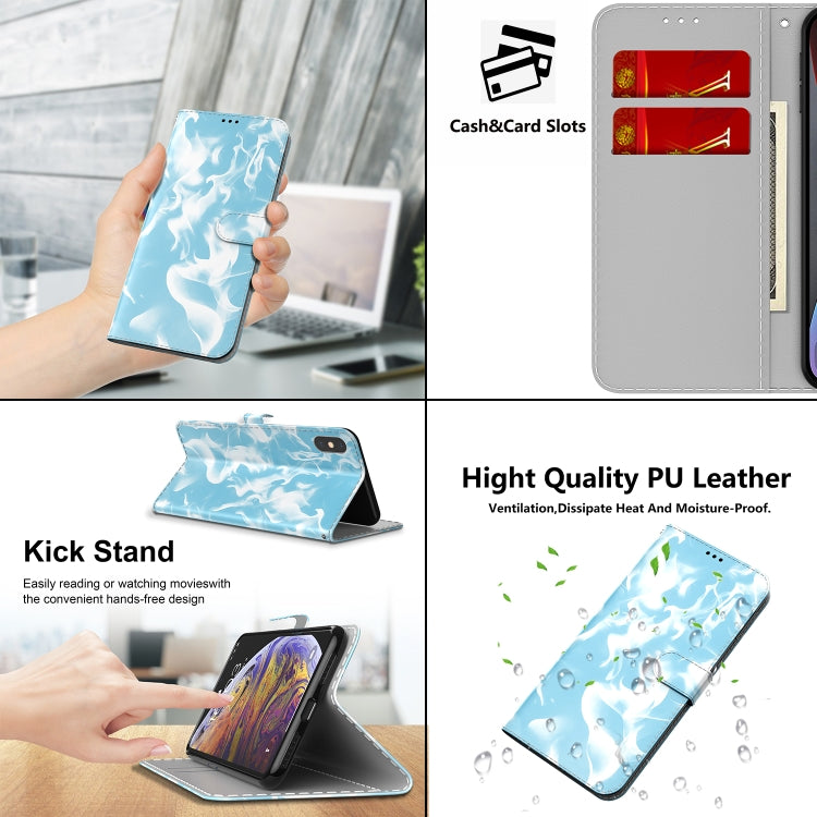 For Huawei P50 Cloud Fog Pattern Horizontal Flip Leather Case with Holder & Card Slot & Wallet(Sky Blue) - Huawei Cases by buy2fix | Online Shopping UK | buy2fix