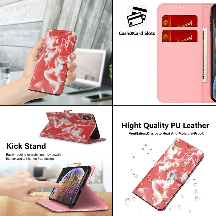 For Huawei P50 Pro Cloud Fog Pattern Horizontal Flip Leather Case with Holder & Card Slot & Wallet(Red) - Huawei Cases by buy2fix | Online Shopping UK | buy2fix