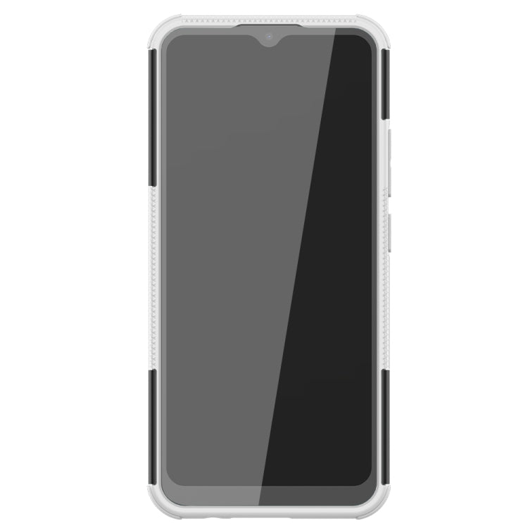 For OPPO Realme C21 / C20 Tire Texture Shockproof TPU+PC Protective Case with Holder(White) - Realme Cases by buy2fix | Online Shopping UK | buy2fix