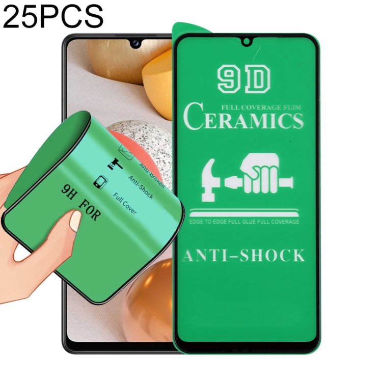 For Samsung Galaxy A42 25 PCS 9D Full Screen Full Glue Ceramic Film - Galaxy Tempered Glass by buy2fix | Online Shopping UK | buy2fix