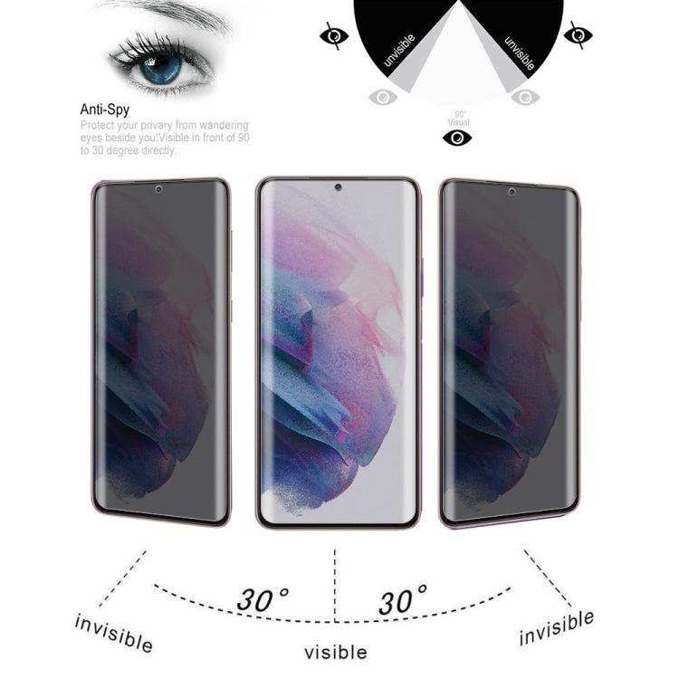 For Samsung Galaxy S21+ 5G 0.3mm 9H Surface Hardness 3D Curved Surface Privacy Glass Film - Galaxy Tempered Glass by buy2fix | Online Shopping UK | buy2fix