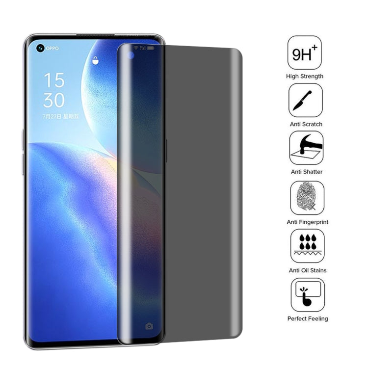 For OPPO Reno5 Pro 5G 25 PCS 0.3mm 9H Surface Hardness 3D Curved Surface Privacy Glass Film - OPPO Tempered Glass by buy2fix | Online Shopping UK | buy2fix