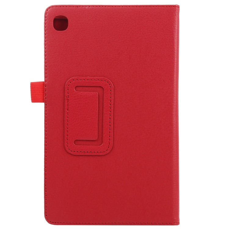 For Samsung Galaxy Tab A7 Lite T220 / T225 Litchi Texture Solid Color Horizontal Flip Leather Case with Holder & Pen Slot(Red) - Tab A7 Lite T220 / T225 by buy2fix | Online Shopping UK | buy2fix