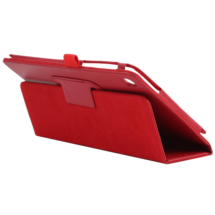 For Samsung Galaxy Tab A7 Lite T220 / T225 Litchi Texture Solid Color Horizontal Flip Leather Case with Holder & Pen Slot(Red) - Tab A7 Lite T220 / T225 by buy2fix | Online Shopping UK | buy2fix