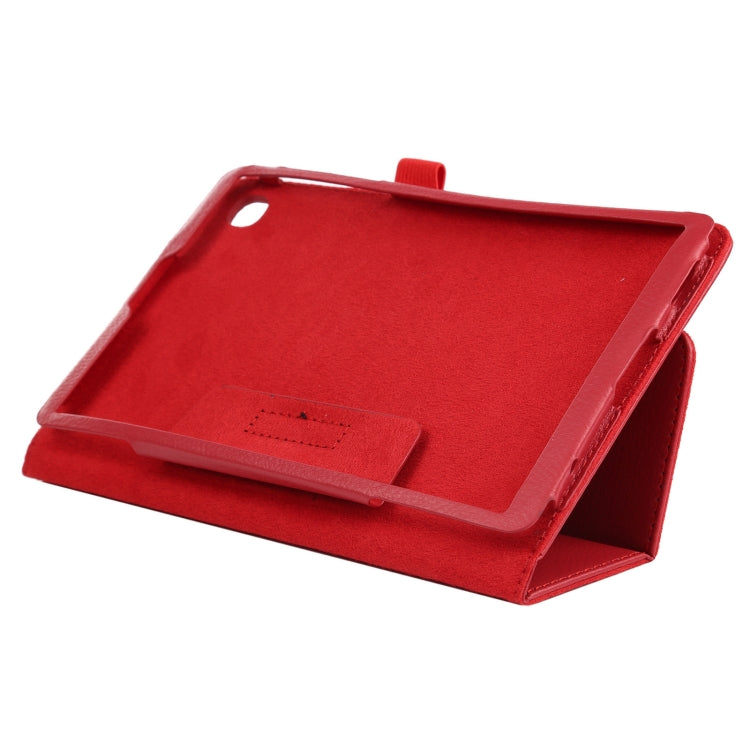 For Samsung Galaxy Tab A7 Lite T220 / T225 Litchi Texture Solid Color Horizontal Flip Leather Case with Holder & Pen Slot(Red) - Tab A7 Lite T220 / T225 by buy2fix | Online Shopping UK | buy2fix