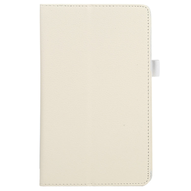 For Samsung Galaxy Tab A7 Lite T220 / T225 Litchi Texture Solid Color Horizontal Flip Leather Case with Holder & Pen Slot(White) - Tab A7 Lite T220 / T225 by buy2fix | Online Shopping UK | buy2fix