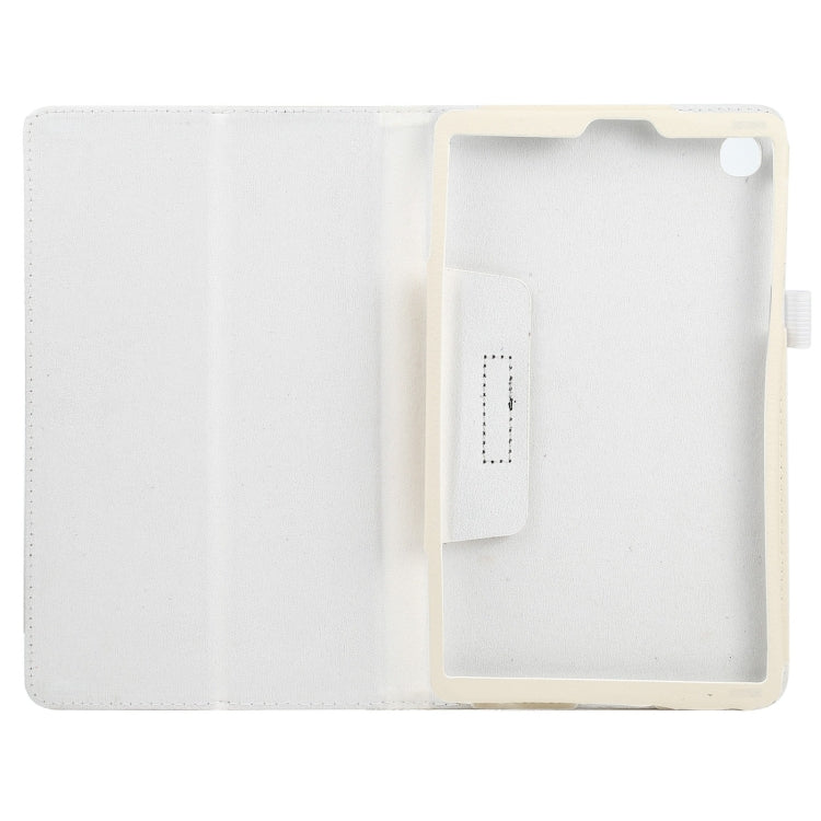 For Samsung Galaxy Tab A7 Lite T220 / T225 Litchi Texture Solid Color Horizontal Flip Leather Case with Holder & Pen Slot(White) - Tab A7 Lite T220 / T225 by buy2fix | Online Shopping UK | buy2fix