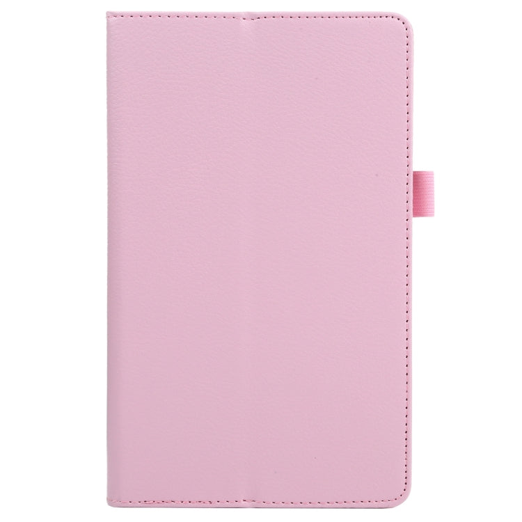 For Samsung Galaxy Tab A7 Lite T220 / T225 Litchi Texture Solid Color Horizontal Flip Leather Case with Holder & Pen Slot(Pink) - Tab A7 Lite T220 / T225 by buy2fix | Online Shopping UK | buy2fix