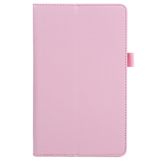 For Samsung Galaxy Tab A7 Lite T220 / T225 Litchi Texture Solid Color Horizontal Flip Leather Case with Holder & Pen Slot(Pink) by buy2fix