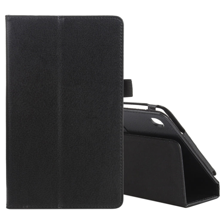 For Samsung Galaxy Tab A7 Lite T220 / T225 Litchi Texture Solid Color Horizontal Flip Leather Case with Holder & Pen Slot(Black) - Tab A7 Lite T220 / T225 by buy2fix | Online Shopping UK | buy2fix
