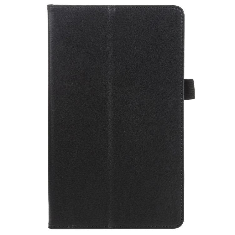 For Samsung Galaxy Tab A7 Lite T220 / T225 Litchi Texture Solid Color Horizontal Flip Leather Case with Holder & Pen Slot(Black) - Tab A7 Lite T220 / T225 by buy2fix | Online Shopping UK | buy2fix