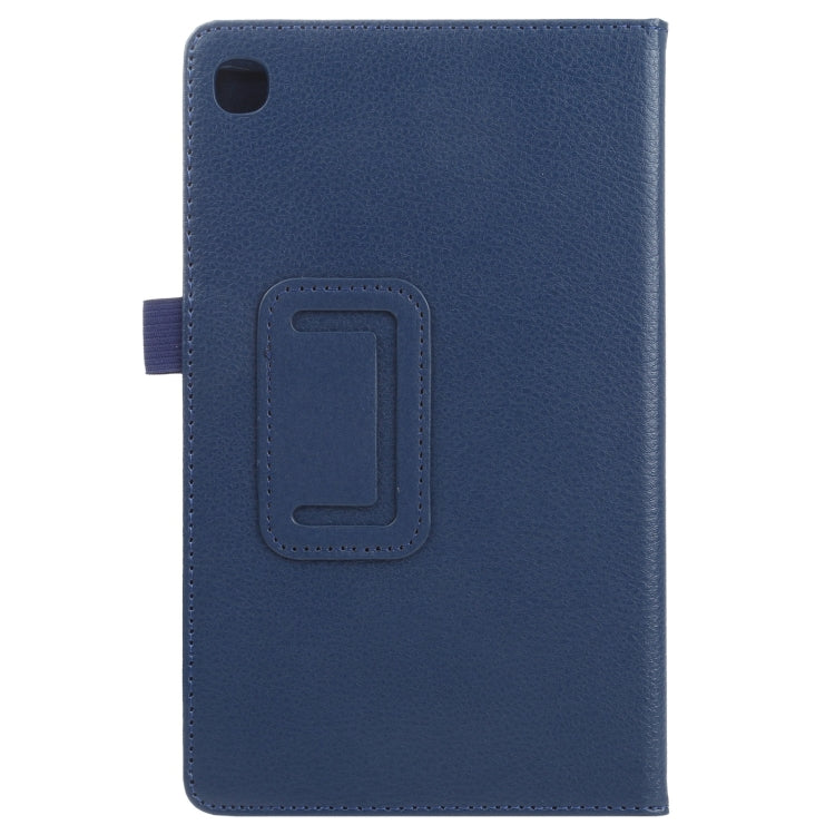 For Samsung Galaxy Tab A7 Lite T220 / T225 Litchi Texture Solid Color Horizontal Flip Leather Case with Holder & Pen Slot(Blue) - Tab A7 Lite T220 / T225 by buy2fix | Online Shopping UK | buy2fix