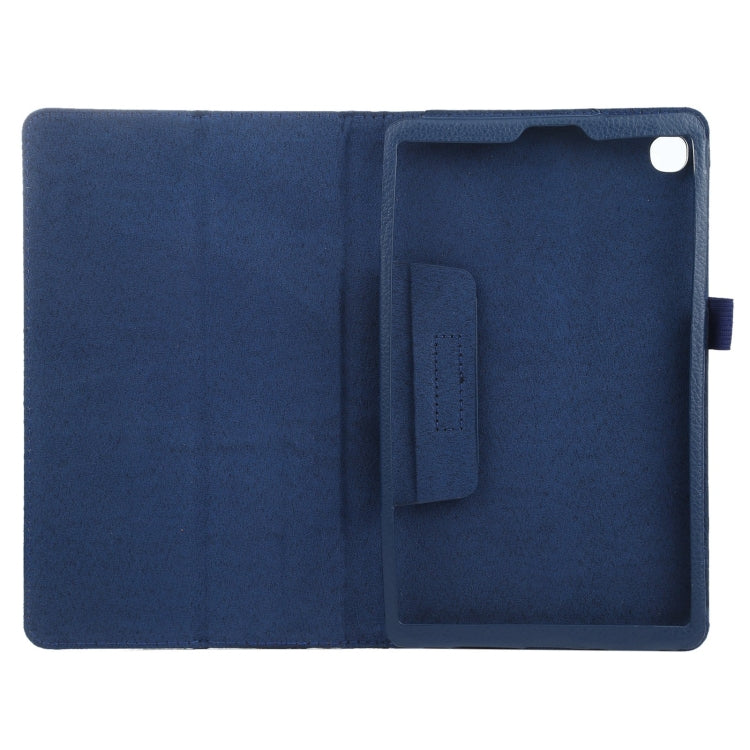 For Samsung Galaxy Tab A7 Lite T220 / T225 Litchi Texture Solid Color Horizontal Flip Leather Case with Holder & Pen Slot(Blue) - Tab A7 Lite T220 / T225 by buy2fix | Online Shopping UK | buy2fix