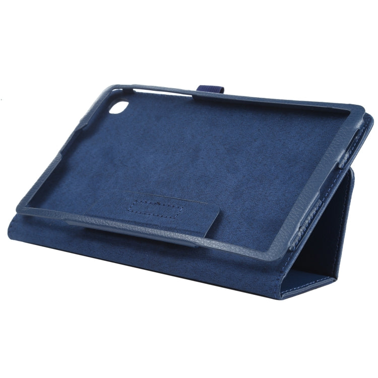 For Samsung Galaxy Tab A7 Lite T220 / T225 Litchi Texture Solid Color Horizontal Flip Leather Case with Holder & Pen Slot(Blue) - Tab A7 Lite T220 / T225 by buy2fix | Online Shopping UK | buy2fix