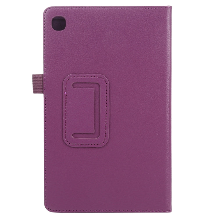 For Samsung Galaxy Tab A7 Lite T220 / T225 Litchi Texture Solid Color Horizontal Flip Leather Case with Holder & Pen Slot(Purple) - Tab A7 Lite T220 / T225 by buy2fix | Online Shopping UK | buy2fix