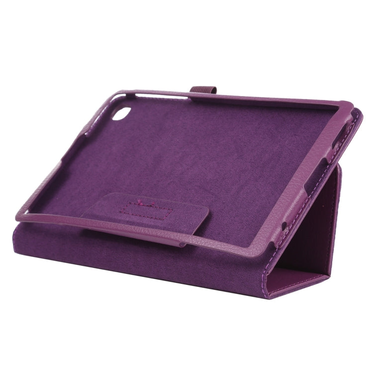 For Samsung Galaxy Tab A7 Lite T220 / T225 Litchi Texture Solid Color Horizontal Flip Leather Case with Holder & Pen Slot(Purple) - Tab A7 Lite T220 / T225 by buy2fix | Online Shopping UK | buy2fix