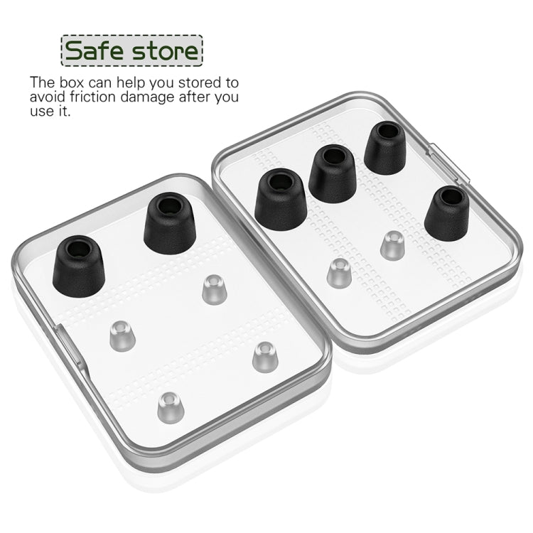 6 Pairs New Bee NB-M1 Slow Rebound Memory Foam Ear Caps with Storage Box, Suitable for 5mm-7mm Earphone Plugs(Black) - Anti-dust & Ear Caps by New Bee | Online Shopping UK | buy2fix