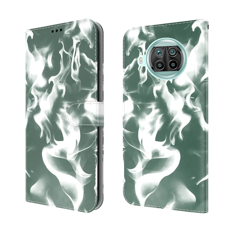 For Xiaomi Mi 10T Lite 5G Cloud Fog Pattern Horizontal Flip Leather Case with Holder & Card Slot & Wallet(Dark Green) - Xiaomi Cases by buy2fix | Online Shopping UK | buy2fix