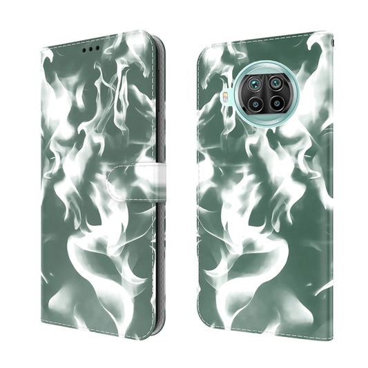 For Xiaomi Mi 10T Lite 5G Cloud Fog Pattern Horizontal Flip Leather Case with Holder & Card Slot & Wallet(Dark Green) by buy2fix
