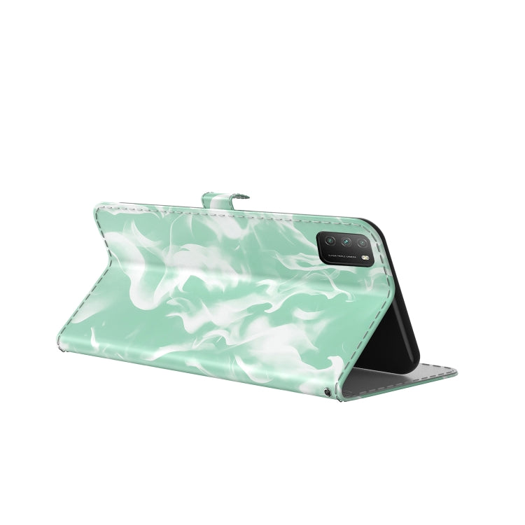 For Xiaomi Poco M3 / Redmi 9 Power / Redmi 9T / Redmi Note 9 4G Cloud Fog Pattern Horizontal Flip Leather Case with Holder & Card Slot & Wallet(Mint Green) - Xiaomi Cases by buy2fix | Online Shopping UK | buy2fix