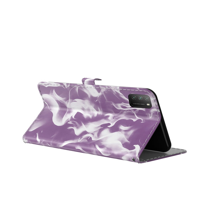 For Xiaomi Poco M3 / Redmi 9 Power / Redmi 9T / Redmi Note 9 4G Cloud Fog Pattern Horizontal Flip Leather Case with Holder & Card Slot & Wallet(Purple) - Xiaomi Cases by buy2fix | Online Shopping UK | buy2fix