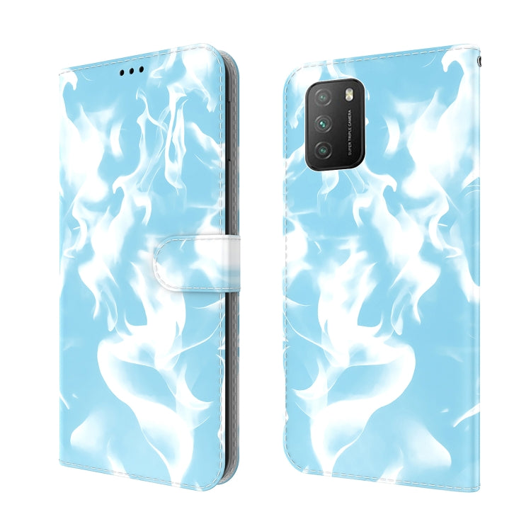 For Xiaomi Poco M3 / Redmi 9 Power / Redmi 9T / Redmi Note 9 4G Cloud Fog Pattern Horizontal Flip Leather Case with Holder & Card Slot & Wallet(Sky Blue) - Xiaomi Cases by buy2fix | Online Shopping UK | buy2fix