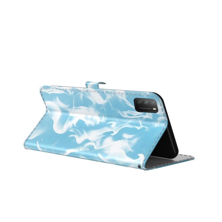 For Xiaomi Poco M3 / Redmi 9 Power / Redmi 9T / Redmi Note 9 4G Cloud Fog Pattern Horizontal Flip Leather Case with Holder & Card Slot & Wallet(Sky Blue) - Xiaomi Cases by buy2fix | Online Shopping UK | buy2fix