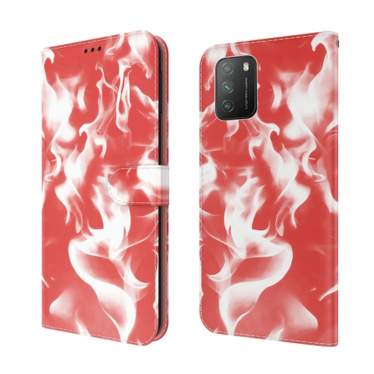 For Xiaomi Poco M3 / Redmi 9 Power / Redmi 9T / Redmi Note 9 4G Cloud Fog Pattern Horizontal Flip Leather Case with Holder & Card Slot & Wallet(Red) by buy2fix