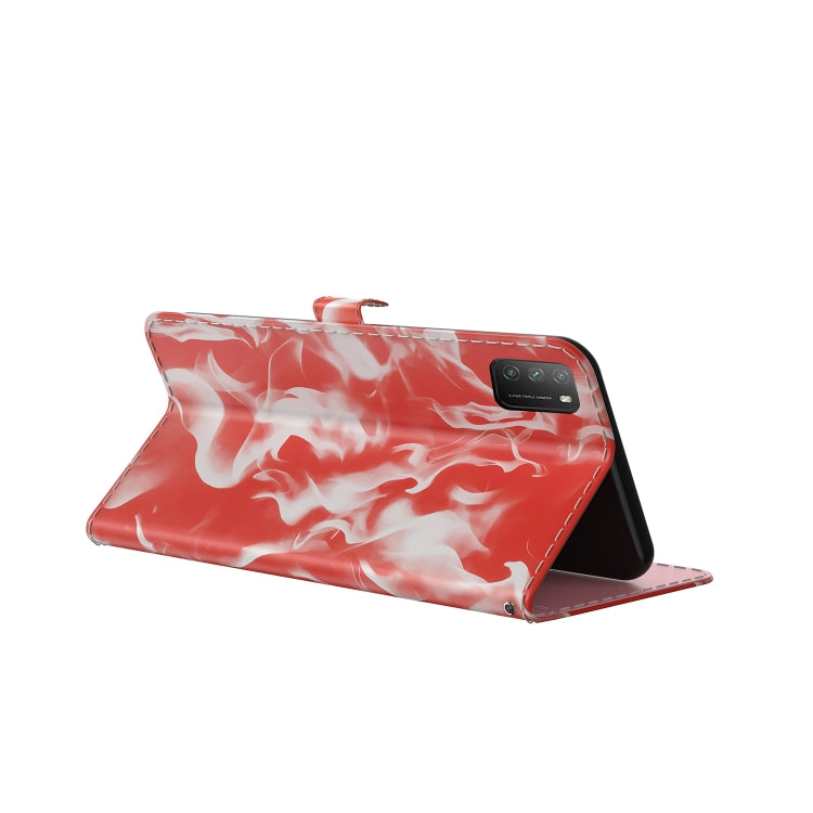 For Xiaomi Poco M3 / Redmi 9 Power / Redmi 9T / Redmi Note 9 4G Cloud Fog Pattern Horizontal Flip Leather Case with Holder & Card Slot & Wallet(Red) - Xiaomi Cases by buy2fix | Online Shopping UK | buy2fix