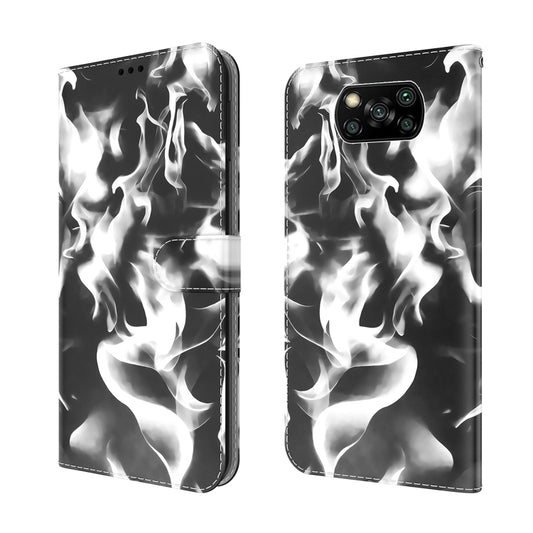 For Xiaomi Poco X3 NFC Cloud Fog Pattern Horizontal Flip Leather Case with Holder & Card Slot & Wallet(Black) by buy2fix