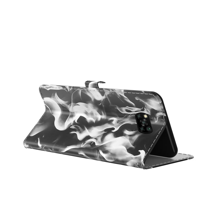 For Xiaomi Poco X3 NFC Cloud Fog Pattern Horizontal Flip Leather Case with Holder & Card Slot & Wallet(Black) - Xiaomi Cases by buy2fix | Online Shopping UK | buy2fix