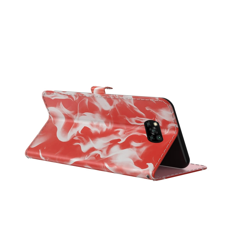 For Xiaomi Poco X3 NFC Cloud Fog Pattern Horizontal Flip Leather Case with Holder & Card Slot & Wallet(Red) - Xiaomi Cases by buy2fix | Online Shopping UK | buy2fix