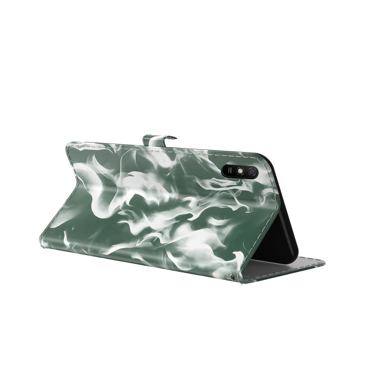 For Xiaomi Redmi 9A Cloud Fog Pattern Horizontal Flip Leather Case with Holder & Card Slot & Wallet(Dark Green) - Xiaomi Cases by buy2fix | Online Shopping UK | buy2fix
