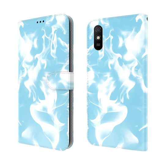 For Xiaomi Redmi 9A Cloud Fog Pattern Horizontal Flip Leather Case with Holder & Card Slot & Wallet(Sky Blue) by buy2fix