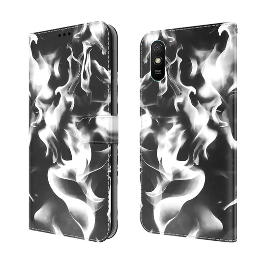For Xiaomi Redmi 9A Cloud Fog Pattern Horizontal Flip Leather Case with Holder & Card Slot & Wallet(Black) by buy2fix